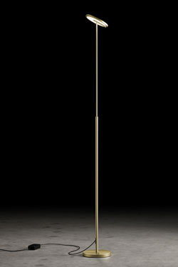 Supernova S height adjustable gold floor lamp . Holtkötter. 