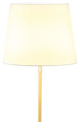 Lampadaire en laiton mat et abat-jour en chintz. Holtkötter. Lampadaire en laiton mat et abat-jour en chintz. Holtkötter.