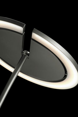 Supernova D directional double floor lamp platinum finish. Holtkötter. 