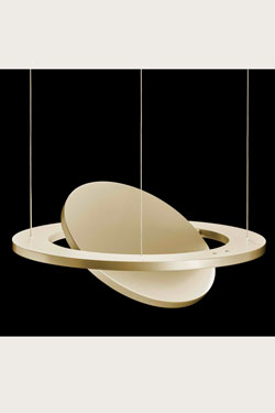 Supernova P pendant lamp golden planet. Holtkötter. 