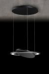 Supernova P suspension double éclairage en métal noir. Holtkötter. 