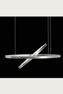 Supernova P pendant lamp directional lighting in matt aluminium. Holtkötter. 