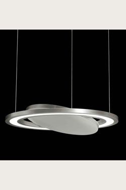 Supernova P pendant lamp directional lighting in matt aluminium. Holtkötter. 