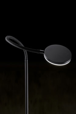 Nova Flex black floor lamp with flexible arm . Holtkötter. 