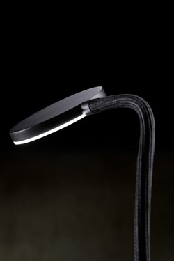 Nova Flex black floor lamp with flexible arm . Holtkötter. 