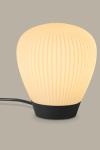 Plissée small retro table lamp with platinum finish . Holtkötter. 