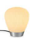 Plissée small retro table lamp with platinum finish . Holtkötter. 