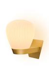 Plissée wall light in brushed aluminium without wall plate. Holtkötter. 