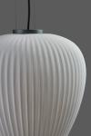 Liv pendant lamp in pleated glass and platinum metal. Holtkötter. 