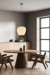 Liv pendant lamp in pleated glass and platinum metal. Holtkötter. 