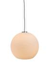 Golyo pendant lamp with matt white opal glass ball and black metal . Holtkötter. 
