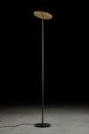 Minimalist black and gold floor lamp Naxos. Holtkötter. 