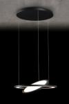 Supernova P double pendant lamp in black metal. Holtkötter. 