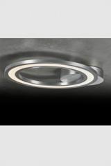 Plafonnier anneau argenté avec éclairage LED intégré Orbit. Holtkötter. 