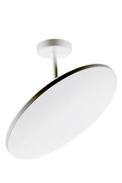 Plafonnier Plano DR en métal blanc à éclairage indirect. Holtkötter. 