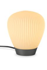 Plissée petite lampe à poser rétro finition platine . Holtkötter. 