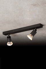 Black swivel spotlight on 2-light track swivel. Holtkötter. Black swivel spotlight on 2-light track swivel. Holtkötter.