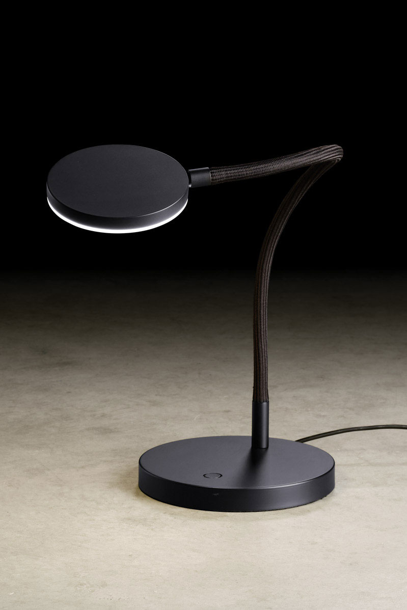 Holtkötter Lampe de table à LED AMOR T nickel mat avec verre à variateur  tactile