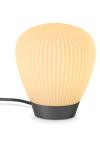 Plissée small retro table lamp with platinum finish . Holtkötter. 