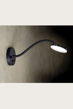 Black Flex wall lamp with flexible arm . Holtkötter. 