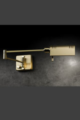 LED bedside wall lamp, in matt and shiny gold metal. Holtkötter. LED bedside wall lamp, in matt and shiny gold metal. Holtkötter.