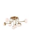 Fleming 8-light gold trumpet ceiling light. Hudson Valley. 