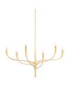 Contemporary 6-light golden chandelier Labra. Hudson Valley. 
