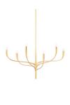 Contemporary 6-light golden chandelier Labra. Hudson Valley. 