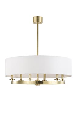 Durham classic-contemporary 8-light pendant. Hudson Valley. 