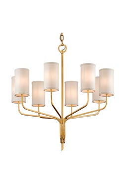 Juniper lustre chandelier doré 6 lumières. Hudson Valley. 