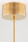 Saturn asymmetric chandelier in gold metal. Hudson Valley. 