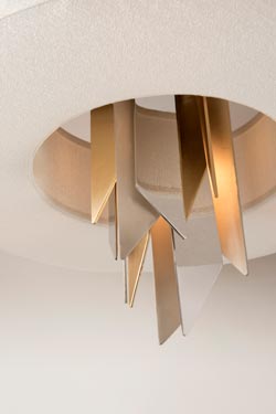 Modernist Art Deco 4-light pendant. Hudson Valley. 