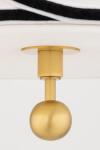 Zara cylindrical pendant in white linen 30cm. Hudson Valley. 