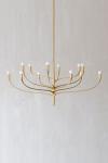 Lustre 12 lumières recouvert à la feuille d