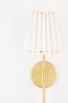 Long gold and white wall lamp Demi. Hudson Valley. 