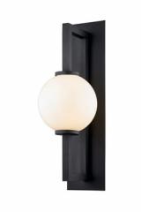 Darwin outdoor wall lamp in metal and opal glass. Hudson Valley. Darwin outdoor wall lamp in metal and opal glass. Hudson Valley.