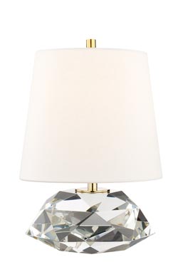 Henley lampe de table en cristal transparent. Hudson Valley. 