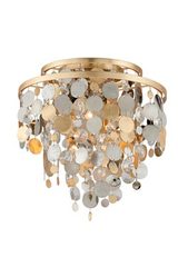 Ambrosia vintage ceiling lamp in gold and silver. Hudson Valley. Ambrosia vintage ceiling lamp in gold and silver. Hudson Valley.