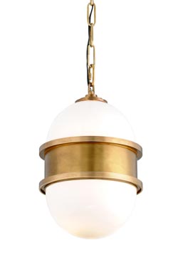 Broomley retro opal pendant 1-light. Hudson Valley. 