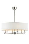 Durham 6-light polished nickel pendant. Hudson Valley. 