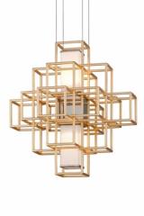 Metropolis Art Deco pendant with gold leaf finish 51cm. Hudson Valley. Metropolis Art Deco pendant with gold leaf finish 51cm. Hudson Valley.