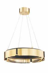 Tribeca round gold pendant with LED lighting. Hudson Valley. 