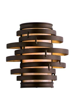 Vertigo applique en spirale bronze . Hudson Valley. 