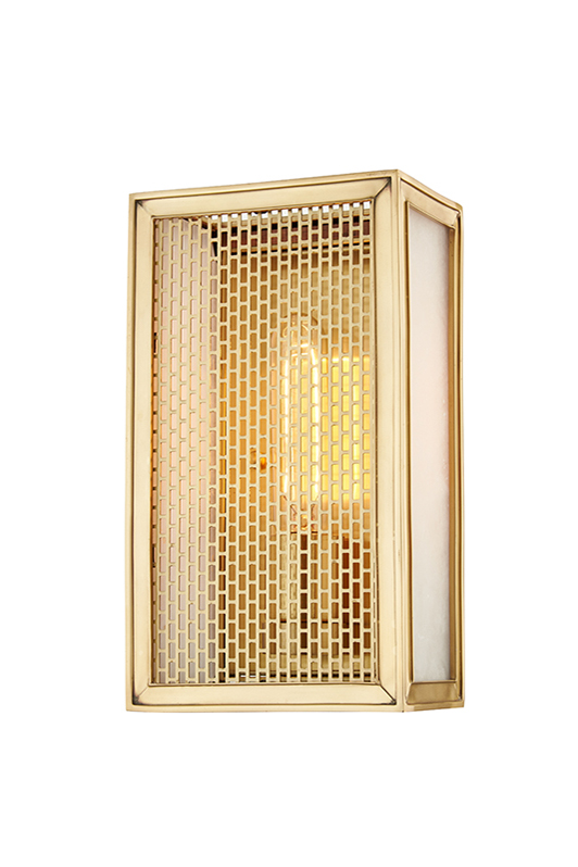 Ashford retro wall light 25cm in aged brass. Hudson Valley. Ashford retro wall light 25cm in aged brass. Hudson Valley.