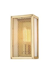 Ashford retro wall light 25cm in aged brass. Hudson Valley. Ashford retro wall light 25cm in aged brass. Hudson Valley.