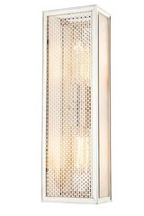 Ashford silver and alabaster Art Deco long wall light. Hudson Valley. Ashford silver and alabaster Art Deco long wall light. Hudson Valley.