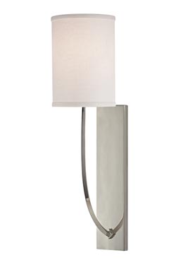 Colton classic wall light in polished nickel. Hudson Valley. 