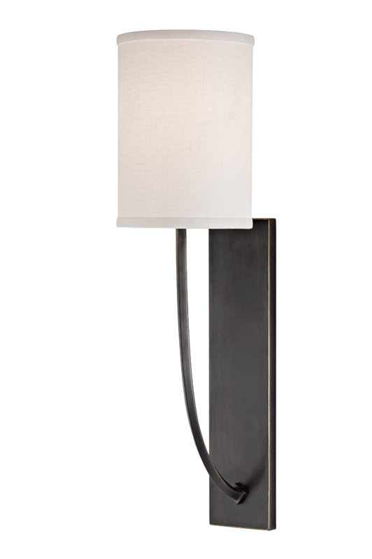 Colton classic wall lamp in black patinated bronze. Hudson Valley. 