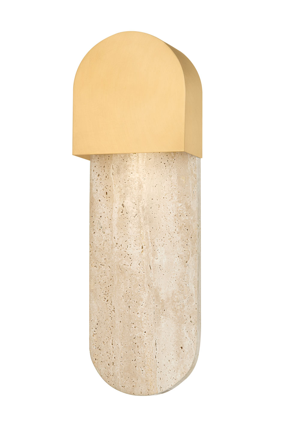 Gold and travertine wall light Hobart. Hudson Valley. 