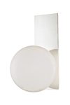 Hinsdale silver wall light and satin white glass sphere. Hudson Valley. 
